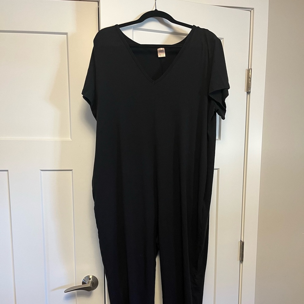 Smash + Tess Classic Black V-Neck Jumpsuit - Women's Comfortable One-Piece